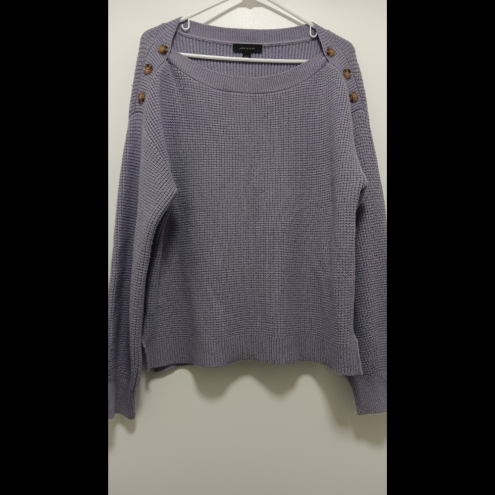 Ann Taylor Purple Knitted Sweater Size L (Not New)